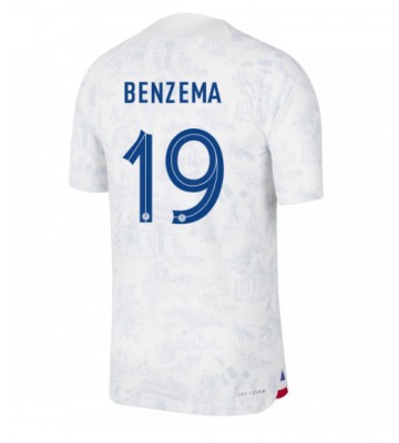 Frankrig Karim Benzema #19 Replika Udebanetrøje VM 2022 Kortærmet